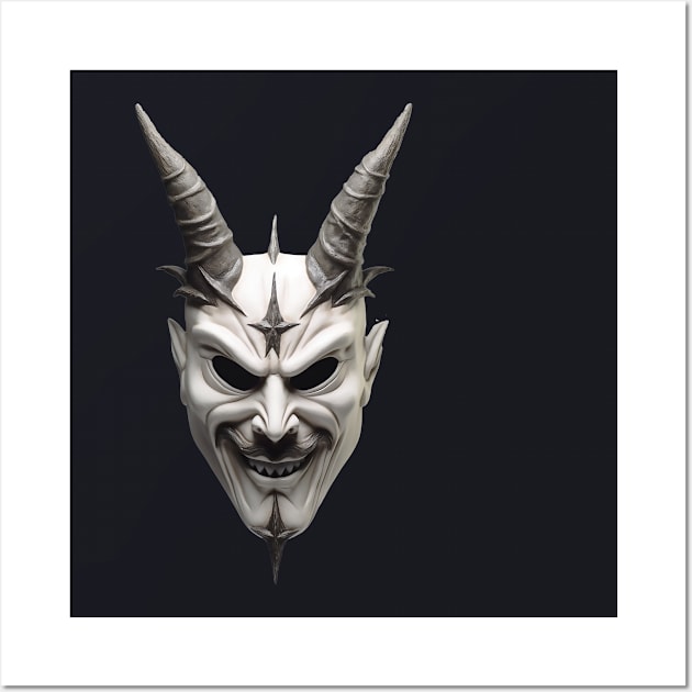 Revolutionary Fusion: Guy Fawkes Mask Shaped as Baphomet Wall Art by Layer8